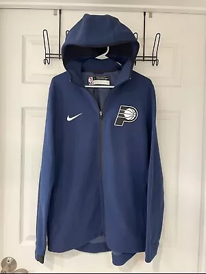 Nike NBA Basketball Indiana Pacers Showtime Full Zip Authentic Jacket Size Large • $34.99
