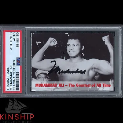 Muhammad Ali Signed Trading Card PSA DNA Slabbed Boxing Auto C2525 • $599