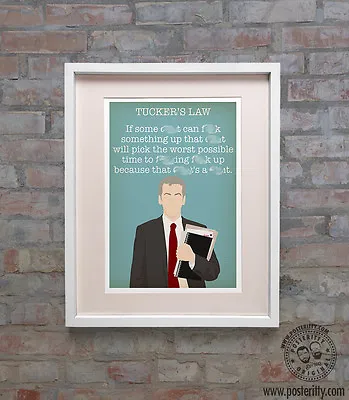 MALCOLM TUCKER (Thick Of It) Minimalist Poster Art Posteritty Quote Tuckers Law • £10