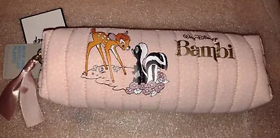 £9.50 • Buy Primark Disney Pink Polkadot Bambi Flower Cosmetic Makeup Pencil Case Bag Deer 