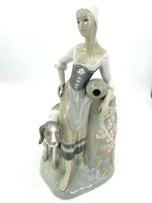 Vtg Lladro Zaphir   Country Lass  14 Inch Porcelain Figurine Spain~1982 Retired • £159.87