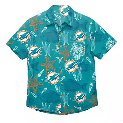 MIAMI DOLPHINS NFL MENS FLORAL Hawaiian Shirt • $10.99