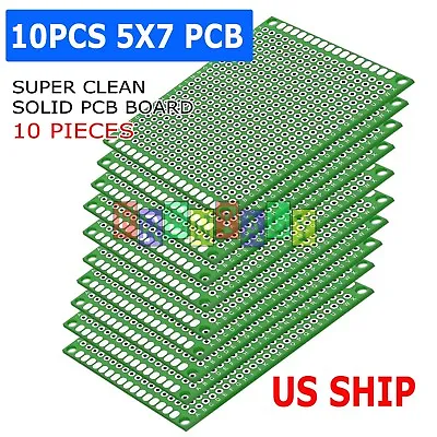 10X Double Side 5x7cm PCB Strip Board Printed Circuit Prototype Track LW • $8.99