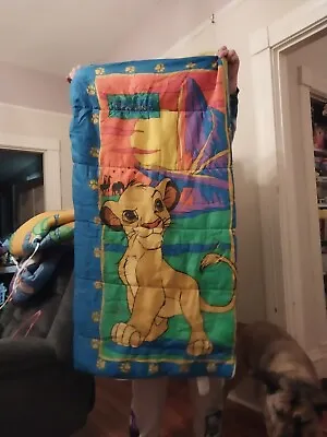 Lion King Sleeping Bag 1990’s Vintage Simba Disney 53 X 26 • $10.99