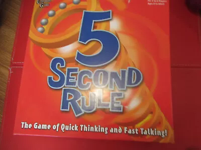5 Second Rule Board Game Learning Game Toy Collectable Fun Kids Retro • $10