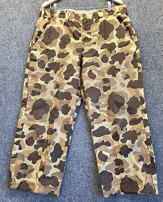 Vintage Cabela's Men's Duck Hunting Camo Pants Size 36x24 Gore-Tex Fabric U.S.A. • $39.99