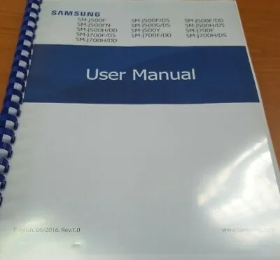 Samsung Galaxy J5 J500f J700f Ds Printed Instruction Manual Guide 103 Pages A5 • £13.99