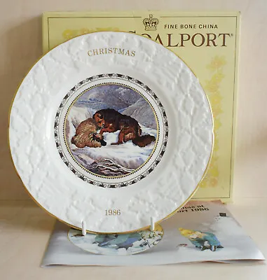 Coalport England Christmas Plate 1986 Pratt Prints Snow Drift Boxed • £4.50