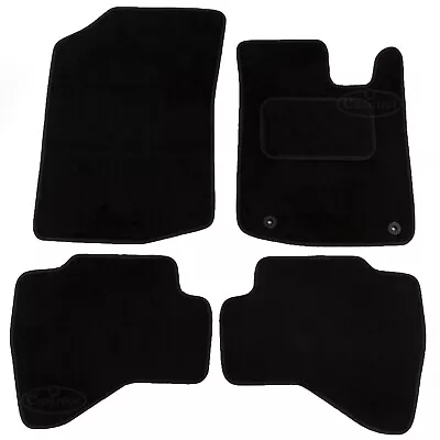 Fits Toyota Aygo 2005-2014 Tailored Carpet Car Mats Black 4pc Floor Set 2 Clips • £12.49