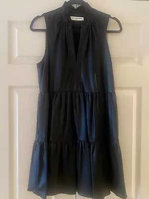 Amanda Uprichard Black Faux Leather Sleeveless Saffron Dress Women’s Size S NWTs • $50