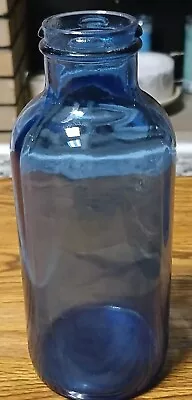 Vintage Glass Cobalt Blue Twist Top Bottle M And 3-51 Stamped • $9.95