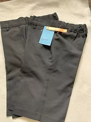 £6.99 • Buy BNWT M&S Boys Age 8-9 Years Twin Pack Of Black Slim Leg School Shorts