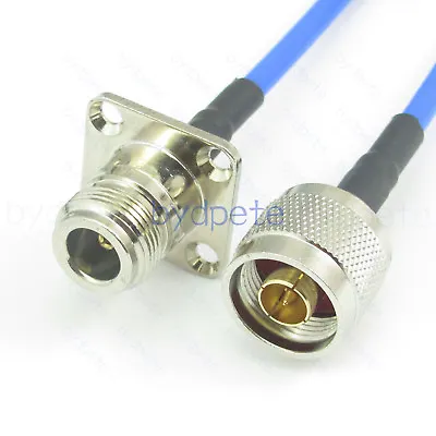 N Type Male To Female 4hole Panel RG402 Semi Flexible Coaxial Cable RF Kable Lot • $5.80