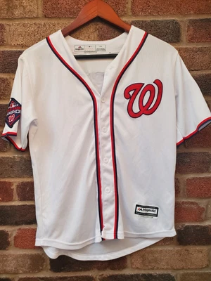 $32.50 • Buy Trea Turner Washington Nationals World Series Official Majestic Jersey, Large