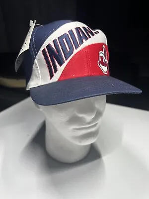 Vintage Cleveland Indians Logo 7 Snapback Hat Baseball Cap NWT Rare Read • $109.99