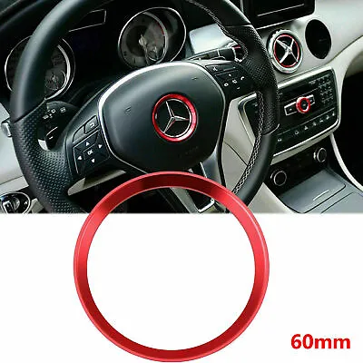 For Mercedes Benz B C E CLA GLA GLC Red Steering Wheel Center Decor Cover Trim • $9.88