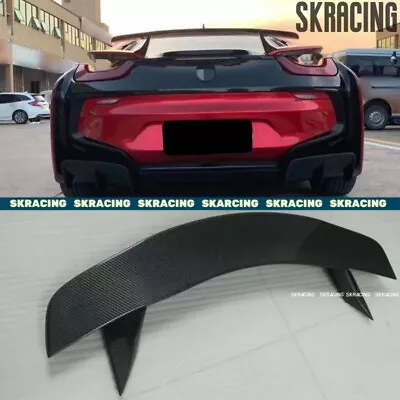 For BMW I8 2014-2020 Real Carbon Fiber Rear Trunk Spoiler Wing Splitter BodyKits • $388