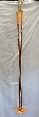 Vintage NEW! Liljedahl VM-staven Bamboo Ski Poles 53.1”/135 CM Long Norway Made • $110