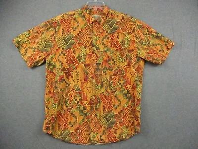 Vintage Banana Republic Safari Shirt Medium Travel Aztec Print Multicolor • $25.86