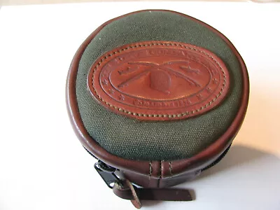 Orvis CFO Leather & Canvas Fly Reel Case • $80