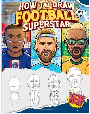 How To Draw Football Stars Training Meditation Anti-Stress Creative Gift Kids • £9.99