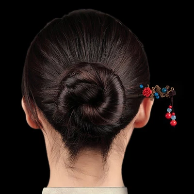$5.52 • Buy Jade Tassel Women Hair Fork Wooden Hairpin Hair Chopsticks Hanfu Headdress