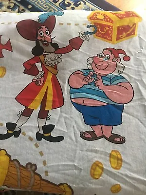 Disney Jake And The Neverland Pirates Twin Flat Bed Sheet EUC • £11.63