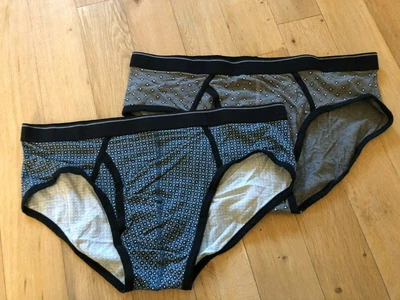 £6.50 • Buy Ex-M & S Cool & Fresh Grey Diamond + Square Print Mens Briefs - 2 X 2XL - BNWOT