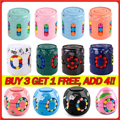 £2.18 • Buy Magic Rainbow Ball Circle Spinner Fidget Puzzle Speed Cube Stress Relief Toy