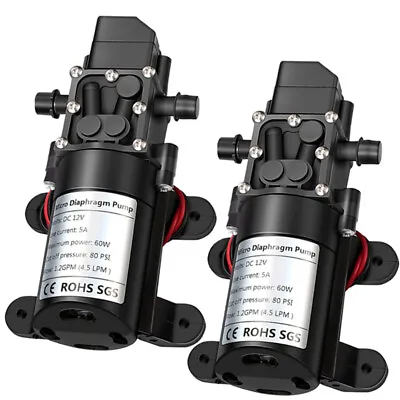 $31.49 • Buy 130PSI Water Pump Self Priming Diaphragm High Pressure RV Automatic Switch DC12V