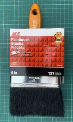 PAINT BRUSH 5 INCH 127mm FENCE SHED POLYESTER DIY DECORATE PASTING LONG BRISTLE • £5.99