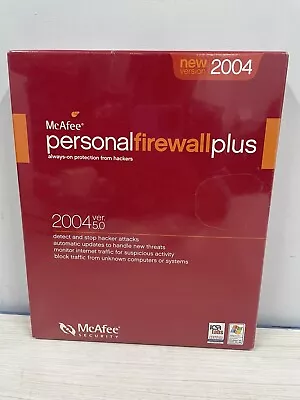 McAfee Virus Scan & Personal Firewall Plus~2004 Version 5.0 • $10