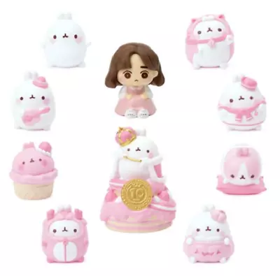 I Love Character Molang 10th Anniversary Figure Set Pink Edition • $99.50