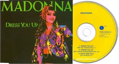 £39.95 • Buy MADONNA CD Dress You Up EXTENDED Dance 12  Mix +2 1995 MINT GEMAN For UK