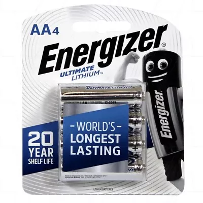 Energizer Ultimate Lithium Aa 4 Pack Replacement Batteries • $32.88