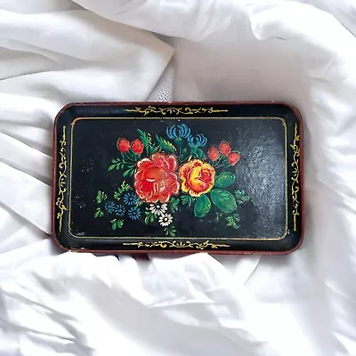 Vintage 1940's Occupied Japan Hand Painted Paper Mache Tray • $15