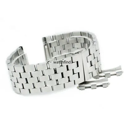 Curved Stainless Steel Matte Brushed Metal Bracelet Replacement Watch Band Strap • $15.96