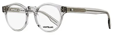 Montblanc Round Eyeglasses MB0123O 003 Transparent Gray 49mm • $199.99