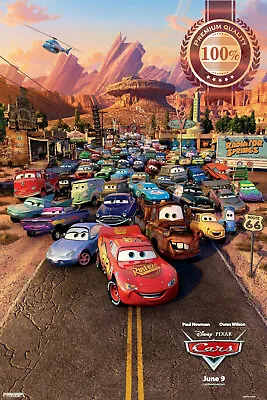 Cars 1 Disney 2006 3d Animation Original Cinema Movie Print Premium Poster • $19.95