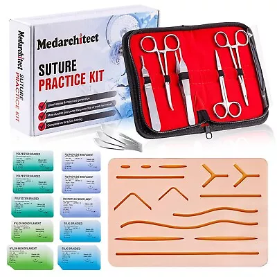 Medarchitect Suture Practice Complete Kit (30 Pieces) For Medical Student Suture • $21.49