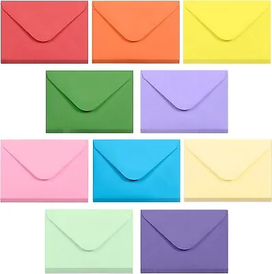 Gift Card Envelopes Gummed 100 Count Mini Envelopes Paper Business Card 10 Color • $10.79