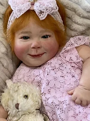 Sweet Reborn Baby GIRL Doll MOLLY Was Happy Sage 4 Months Realborn COMPLETED Coa • $399.99