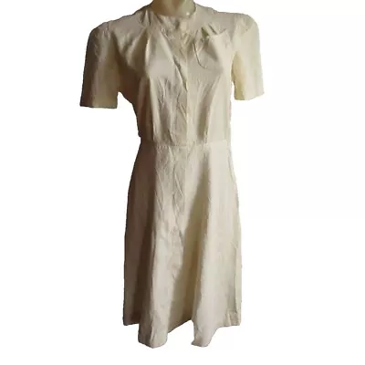 Vintage 1940's Dress Uniform Nurse Swing Era Gay Gibson Rayon Sz 8/10 Costume • $44.55