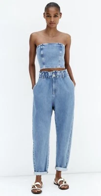 $29.99 • Buy ZARA High-waisted Paperbag Baggy Jeans Size 6 USA
