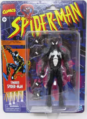 Hasbro Marvel Legends Spider-Man Symbiote Spider-Man Retro Figure • $39.99