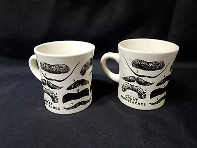 Large Coffee Mug Great Mustaches History 2012 Beard Cup Set Warm Cold • $30