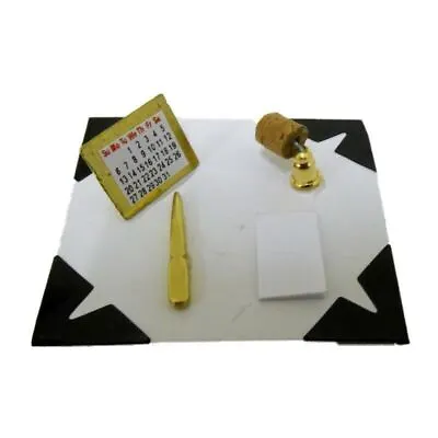 Dolls House Miniature 1:12 Scale Study Office Accessory Desk Blotter Wt Calendar • $3.48