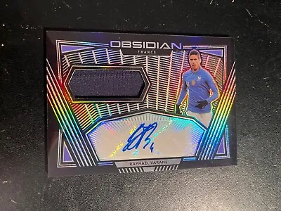 2019-20 Panini Obsidian Raphael Varane Match Worn Jersey Patch Auto /99 France • £39.99