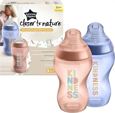 Tommee Tippee Closer To Nature Baby Bottles Breast-Like Teat 340ml Kindness • £11.90
