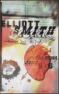 Elliott Smith Concert Poster 2000 F-404 Fillmore • $65